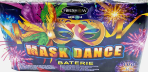 Baterie de artificii 100 focuri  calibrul 30mm compusa MASK DANCE Fireshow