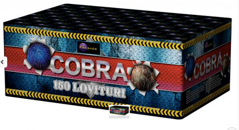 Baterie de artifici 150 focuri calibrul 25 mm  compusa tip COBRA